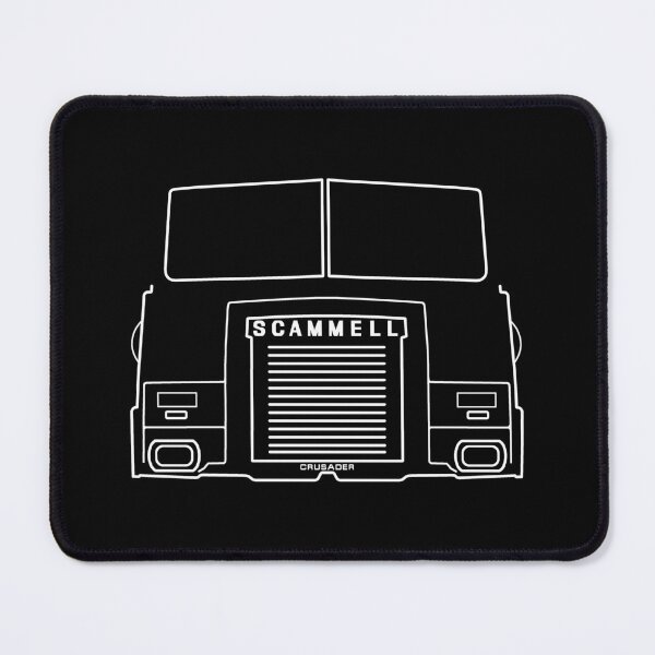 Item preview, Scammell Crusader classic truck outline graphic (white) designed and sold by soitwouldseem.