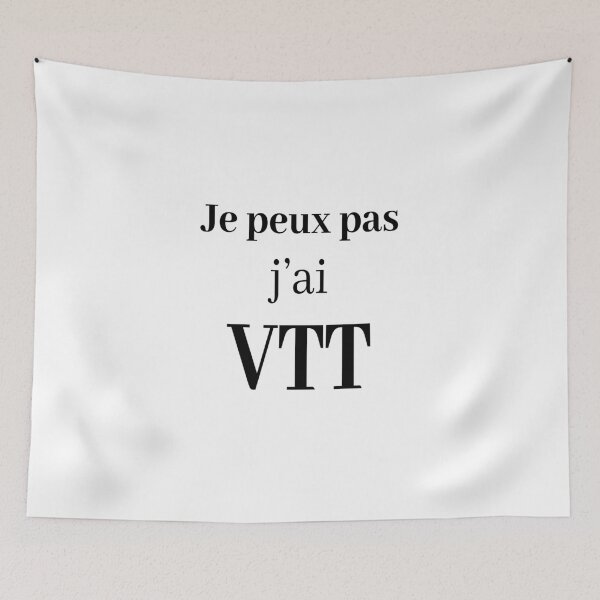 Aperçu de l'œuvre J'peux pas j'ai VTT humour sport vélo VTT route course créée et vendue par FranceLibre.