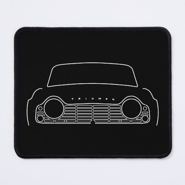 Item preview, Triumph TR4 classic car white outline graphic designed and sold by soitwouldseem.