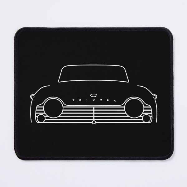 Item preview, Triumph TR4A classic car white outline graphic designed and sold by soitwouldseem.