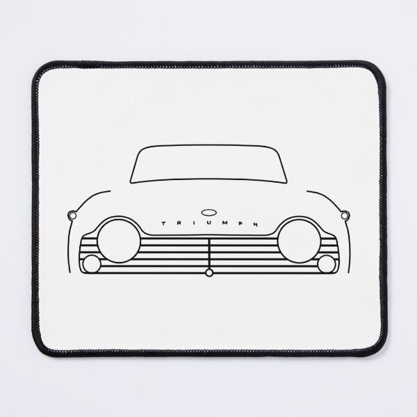 Item preview, Triumph TR4A classic car black outline graphic designed and sold by soitwouldseem.