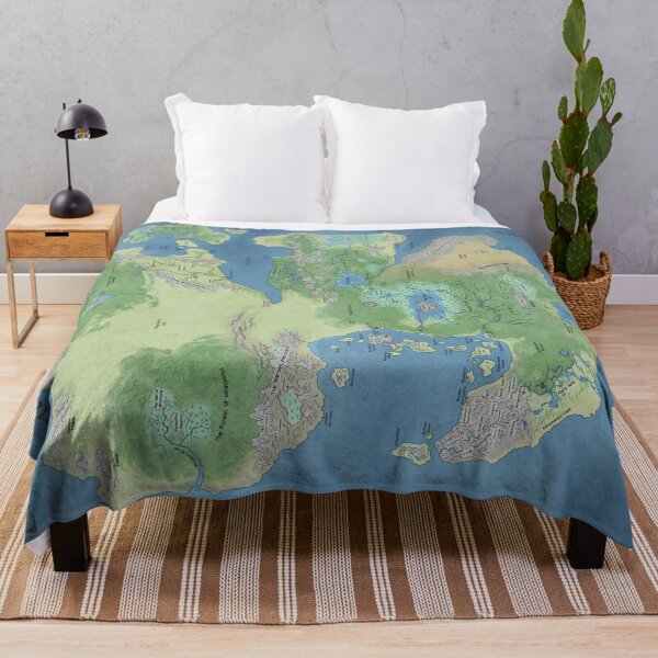 Map of Crutonia for Tapestry Only Throw Blanket