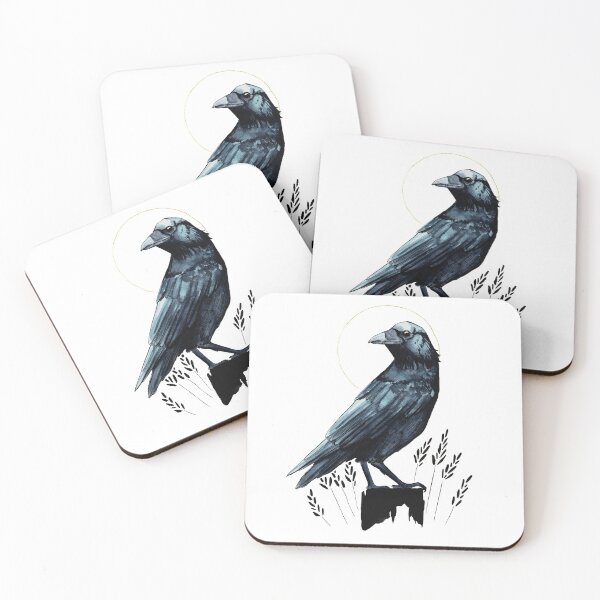 Item preview, Watercolour crow illustration  designed and sold by Elliezart.
