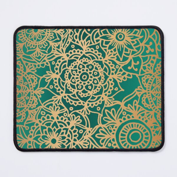Item preview, Teal Green and Gold Mandala Pattern New 2020 designed and sold by Julie Erin Designs.