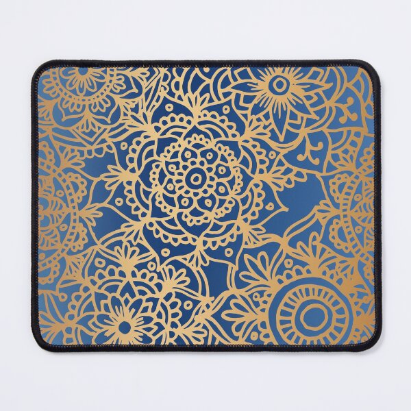 Item preview, Blue and Gold Mandala Pattern New 2020 designed and sold by Julie Erin Designs.