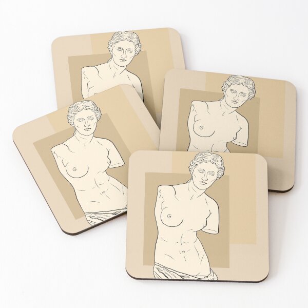 Item preview, Venus de Milo Romanesque goddess marble statue (Aphrodite) abstract design designed and sold by Munaalunaa.