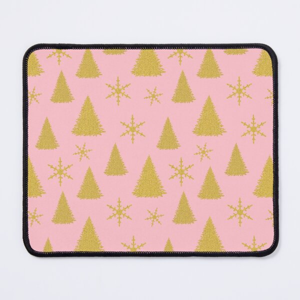 Item preview, Pink and Gold Christmas Trees and Snowflakes designed and sold by Julie Erin Designs.