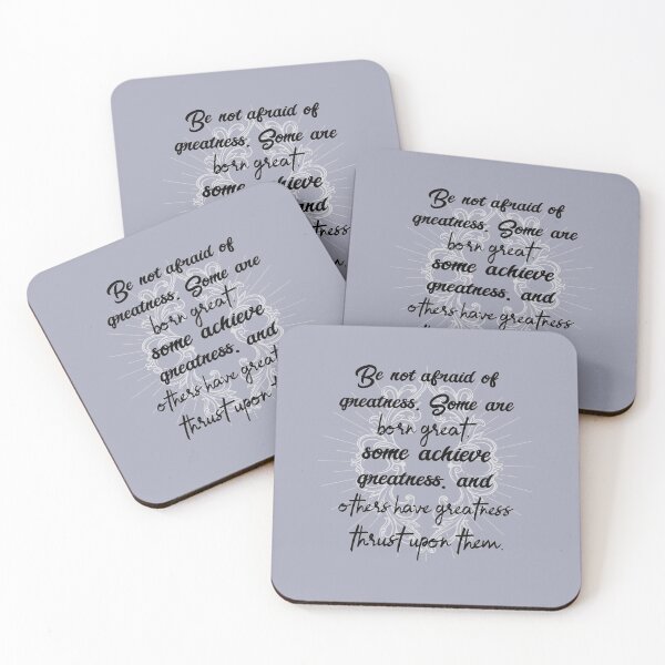 Item preview, Be Not Afraid Of Greatness. Shakespeare Quote designed and sold by Rebel-Design.