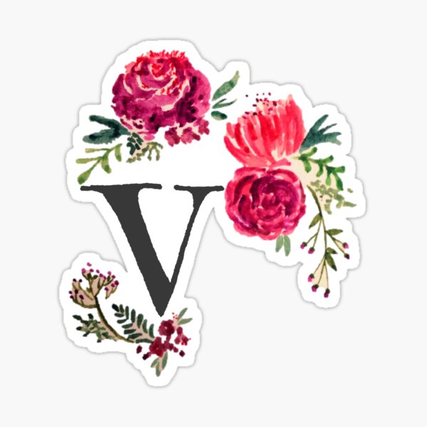  VEHFA Red Monogram Letter X with Red Floral Shower