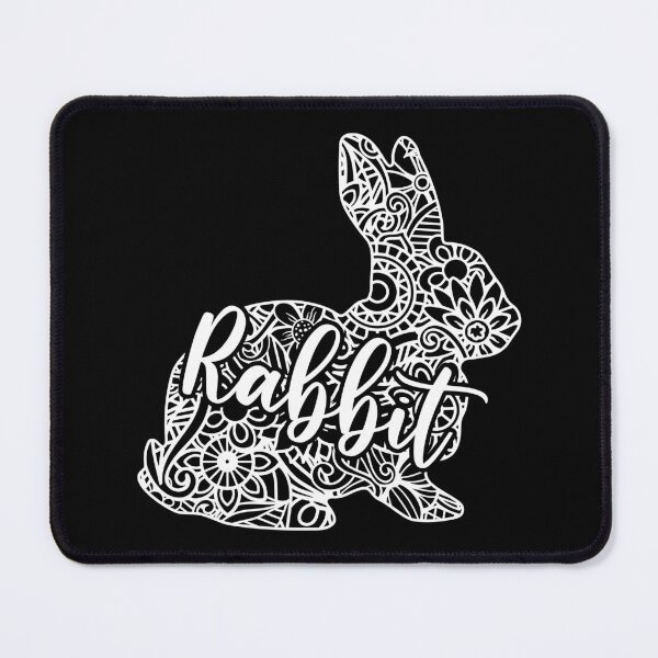 Item preview, White Mandala Rabbit designed and sold by PolishedPin.