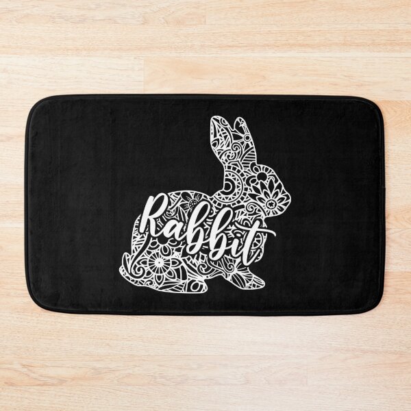 Item preview, White Mandala Rabbit designed and sold by PolishedPin.