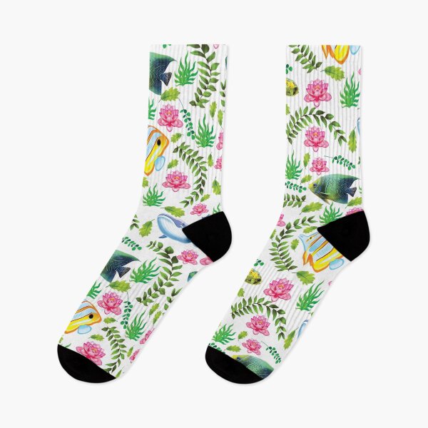 Item preview, Decorative pattern with fishes, flowers, and herbs designed and sold by Special-Ninja.