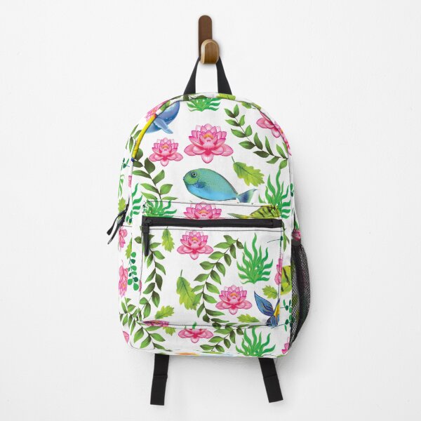 Item preview, Decorative pattern with fishes, flowers, and herbs designed and sold by Special-Ninja.