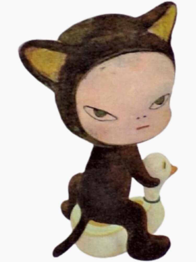 Thumbnail 3 of 3, Sticker, yoshitomo nara harmless kitty designed and sold by SweatVtgShirts.