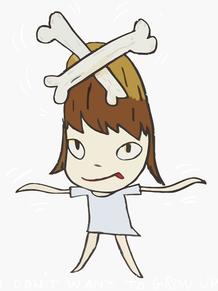 Thumbnail 3 of 3, Sticker, Yoshitomo Nara i don&x27;t want to grow up designed and sold by SweatVtgShirts.
