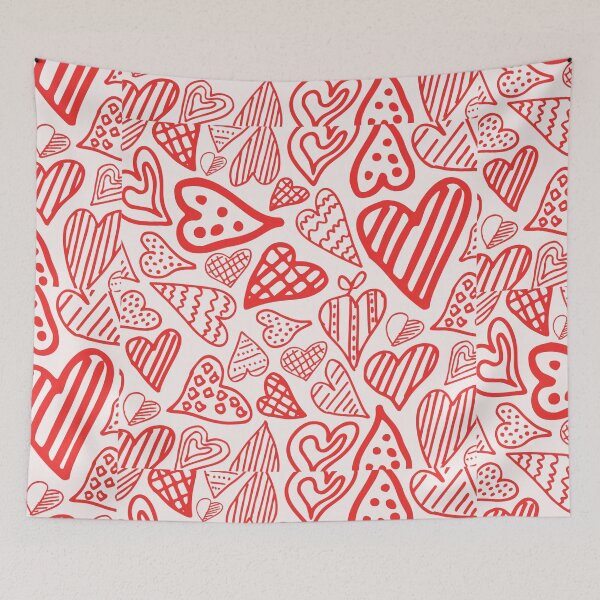 Item preview, red hearts pattern designed and sold by artbyrosse.