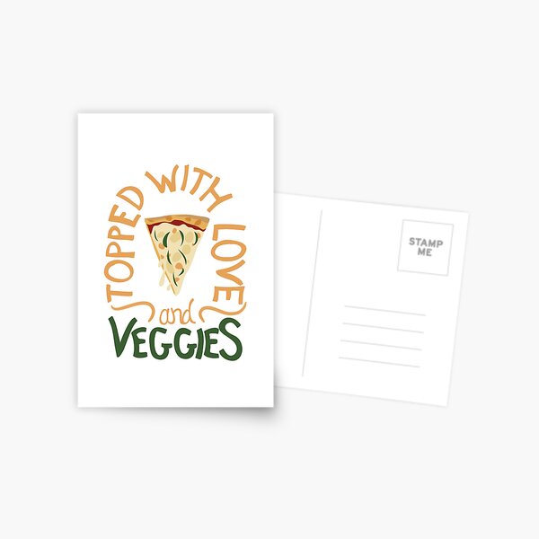 Item preview, Topped with Love and Veggies, Vegetarian Pizza Slice designed and sold by awkwarddesignco.