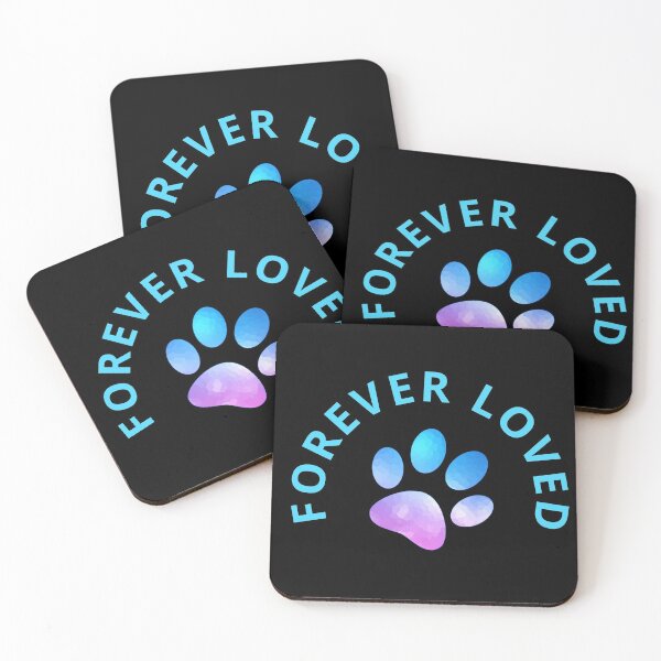 Item preview, Forever Loved with Dog Paw Print Blue designed and sold by SiriusArtWorks.
