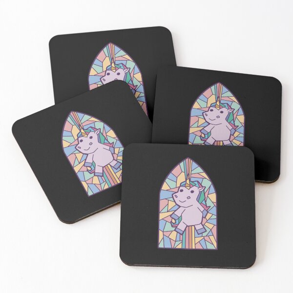 Item preview, Unicorn Church Window Catholic figure Stained Glass designed and sold by NeXore.