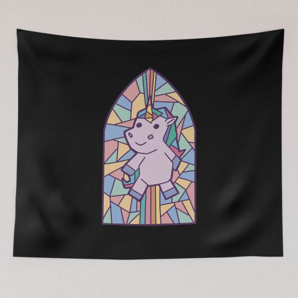 Item preview, Unicorn Church Window Catholic figure Stained Glass designed and sold by NeXore.