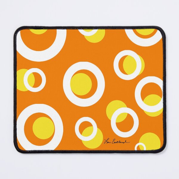 Item preview, Orange White Yellow Mod Circles designed and sold by Lois Eastlund.
