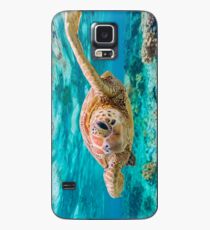 Green Turtle Wink Case/Skin for Samsung Galaxy