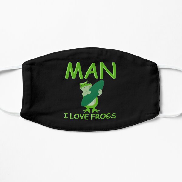 Man I Love Frogs Flat Mask