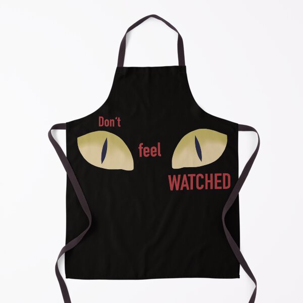 Item preview, Creepy Cat Eyes with „Don‘t feel watched“ - Halloween - Light Yellow & Red designed and sold by nabeArtist.