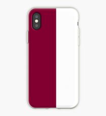 Burgundy White and Gold-Striped iPhone Case