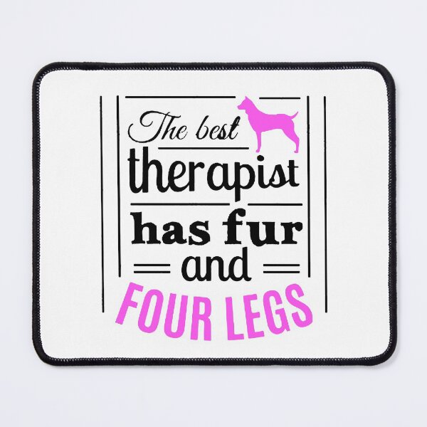 Item preview, The Best Therapist Has Fur and Four Legs - Trendy quote typographical White designed and sold by WearWolfDesigns.