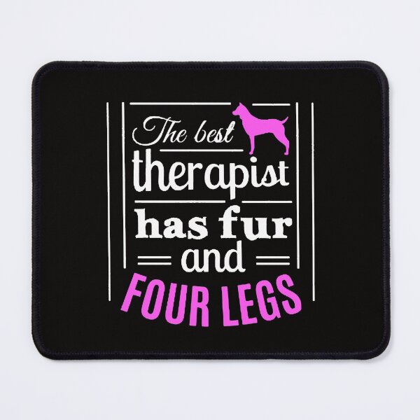 Item preview, The Best Therapist Has Fur and Four Legs - Trendy quote typographical White designed and sold by WearWolfDesigns.