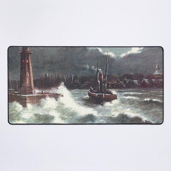 Item preview, Vintage Illustration of rough sea at Anstruther, Fife designed and sold by yourscotland.