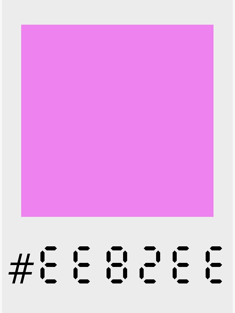 "ee82ee hex code picture frame" Sticker for Sale by niasuperstar