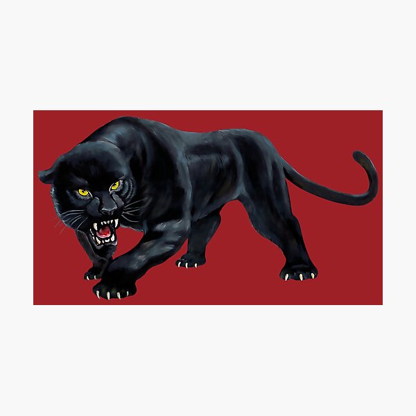 Item preview, A Painted Snarling Black Panther With Claws designed and sold by Phantasmal-2-do.