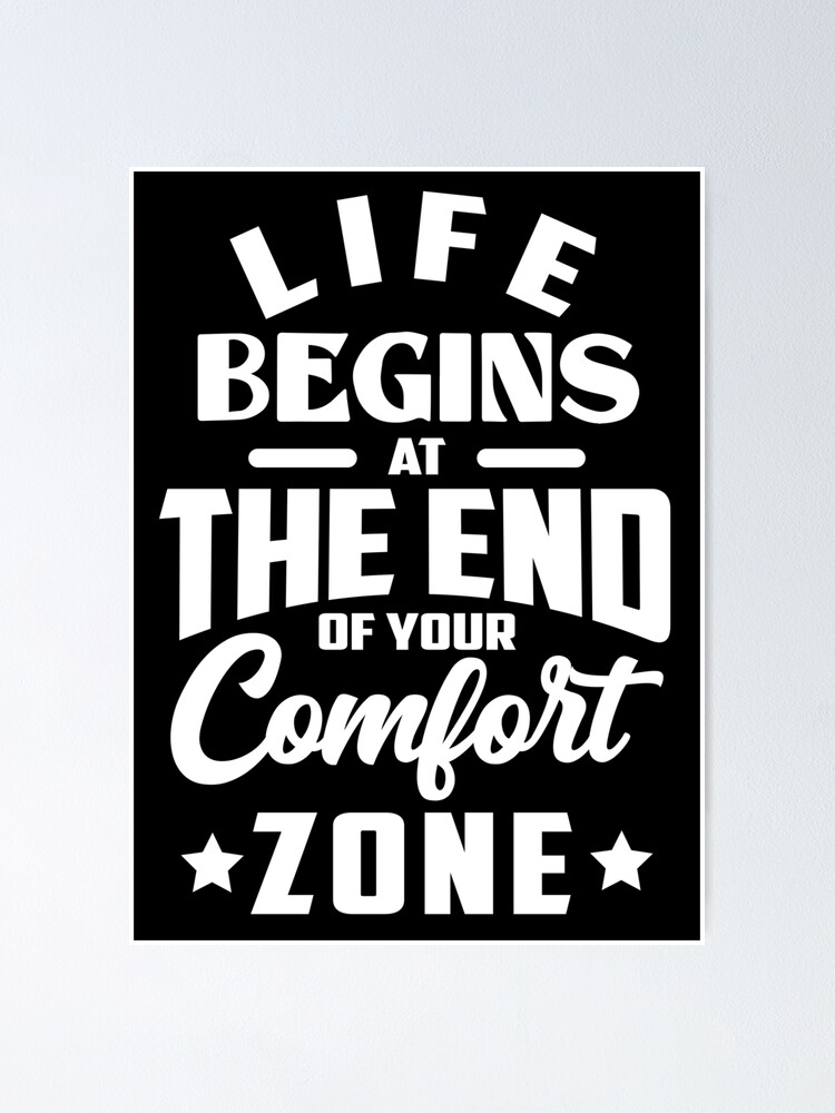 A simple typography quotes. Step out from your comfort zone