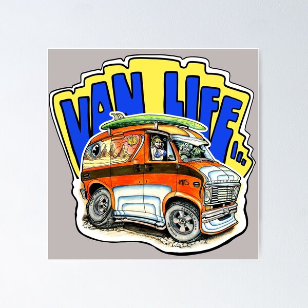 Item preview, "Van Life" Sticker, Cali designed and sold by Jamlines.