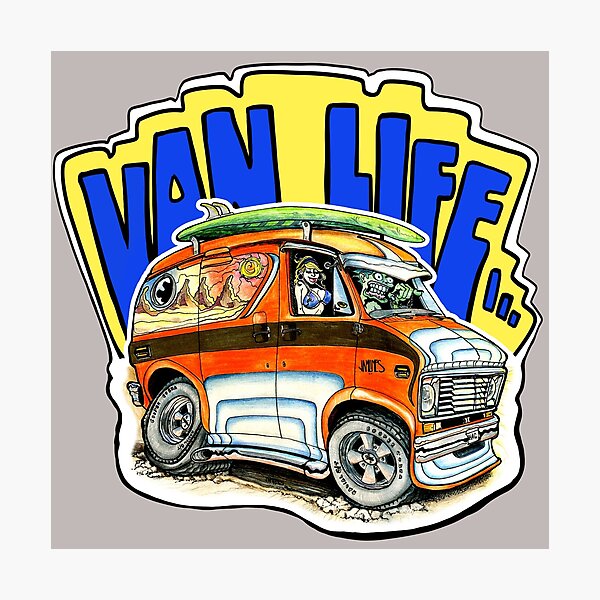 Item preview, "Van Life" Sticker, Cali designed and sold by Jamlines.