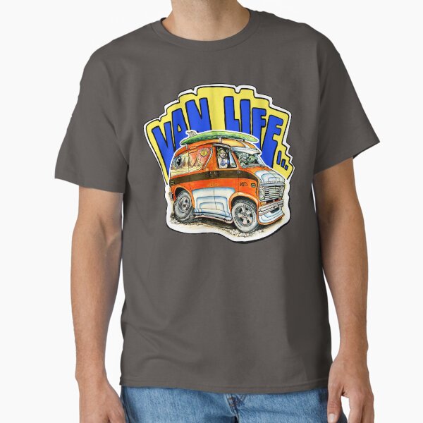 "Van Life" Sticker, Cali Classic T-Shirt