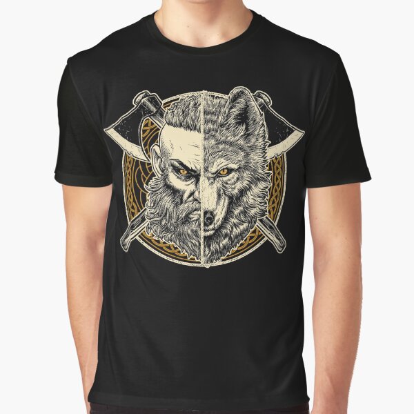 Aperçu de l'œuvre Loup viking nordique Ulfhednar Guerrier païen nordique Ulfhedinn créée et vendue par BluePagan.