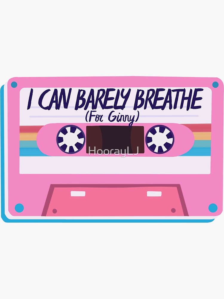 "Ginny and I Can Barely Breathe Rainbow Cassette Mixtape Design