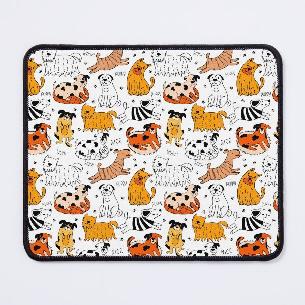 Item preview, Seamless Pattern Of Cute Dogs, Simple Colorful Design designed and sold by PandaSoul.