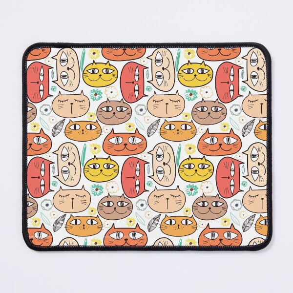 Item preview, Seamless Pattern Of Cute Cats, Simple Colorful Design, Cat Pattern designed and sold by PandaSoul.