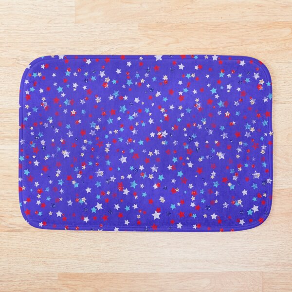 Item preview, Estrellas de purpurina americana Patrón azul real designed and sold by PurpleMt.