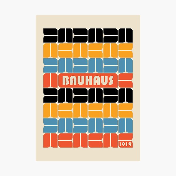 Item preview, Bauhaus homage Modern Gallery Abstract Colorful Shape Minimalist Print designed and sold by AtelierDiKoko.