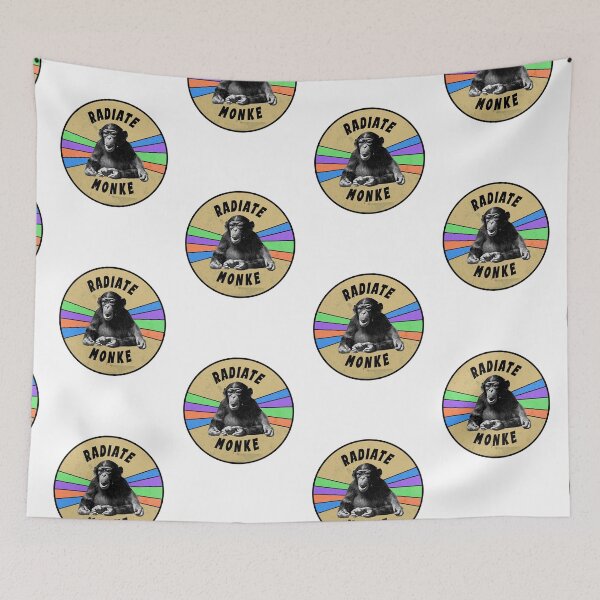 Item preview, Radiate monke monkey funny happy chimp meme designed and sold by Captain-Jackson.