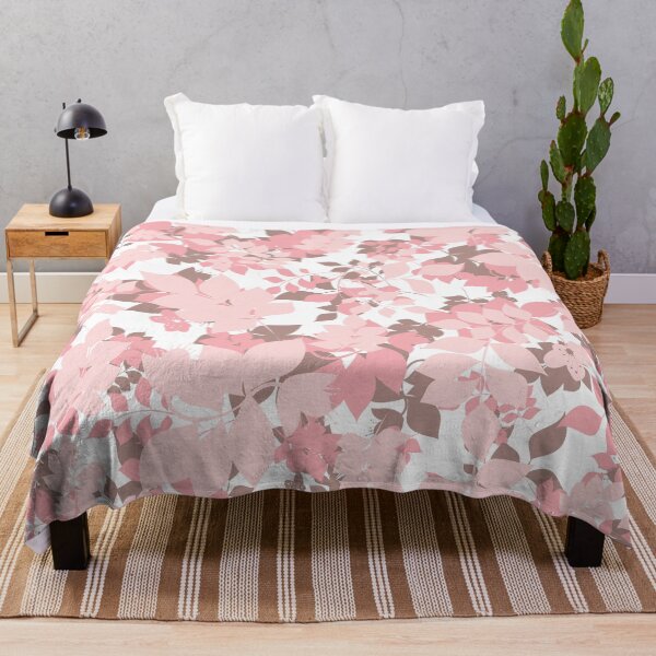Item preview, Brown and pink botanical abstract floral pattern designed and sold by BLMcreations.