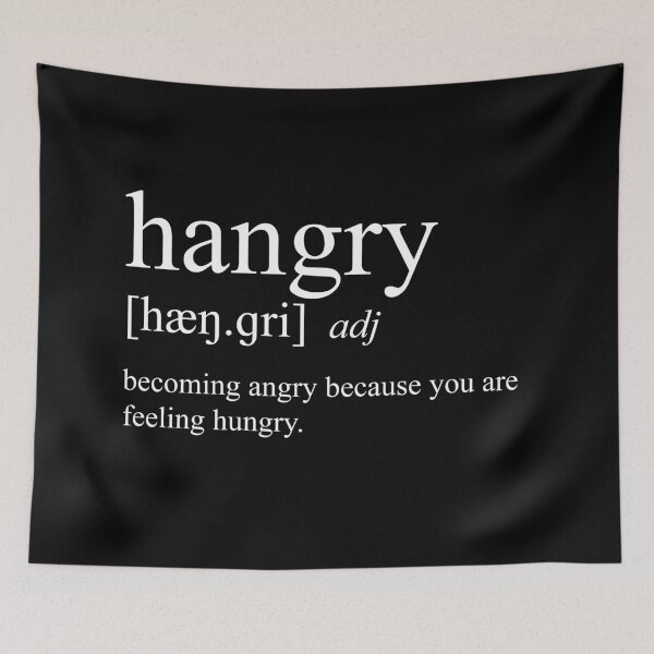 Item preview, hangry - definition designed and sold by Silly Lily.