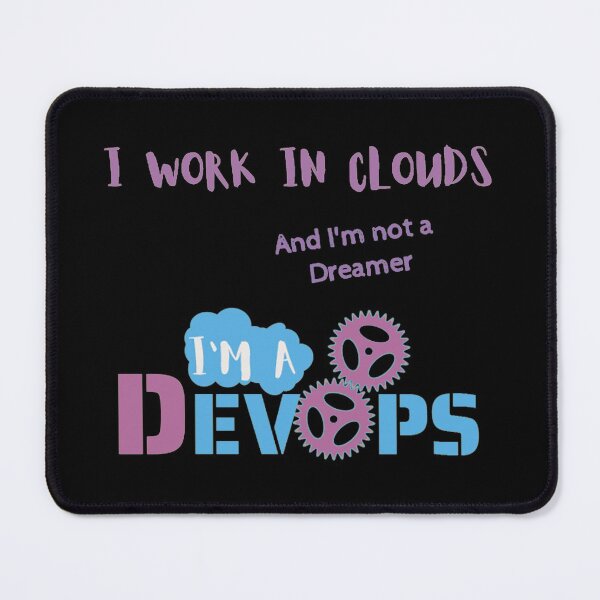 Item preview, DevOps Working in Clouds - IT Nerd Violet Black designed and sold by IrinchiDE.