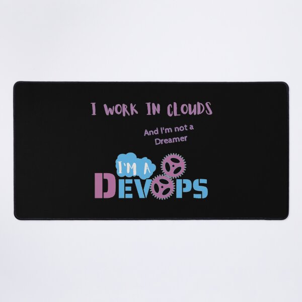 Item preview, DevOps Working in Clouds - IT Nerd Violet Black designed and sold by IrinchiDE.