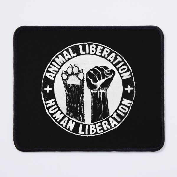 Item preview, ANIMAL LIBERATION + HUMAN LIBERATION :: Animal Rights Vegan Activist designed and sold by JusticeVegan.